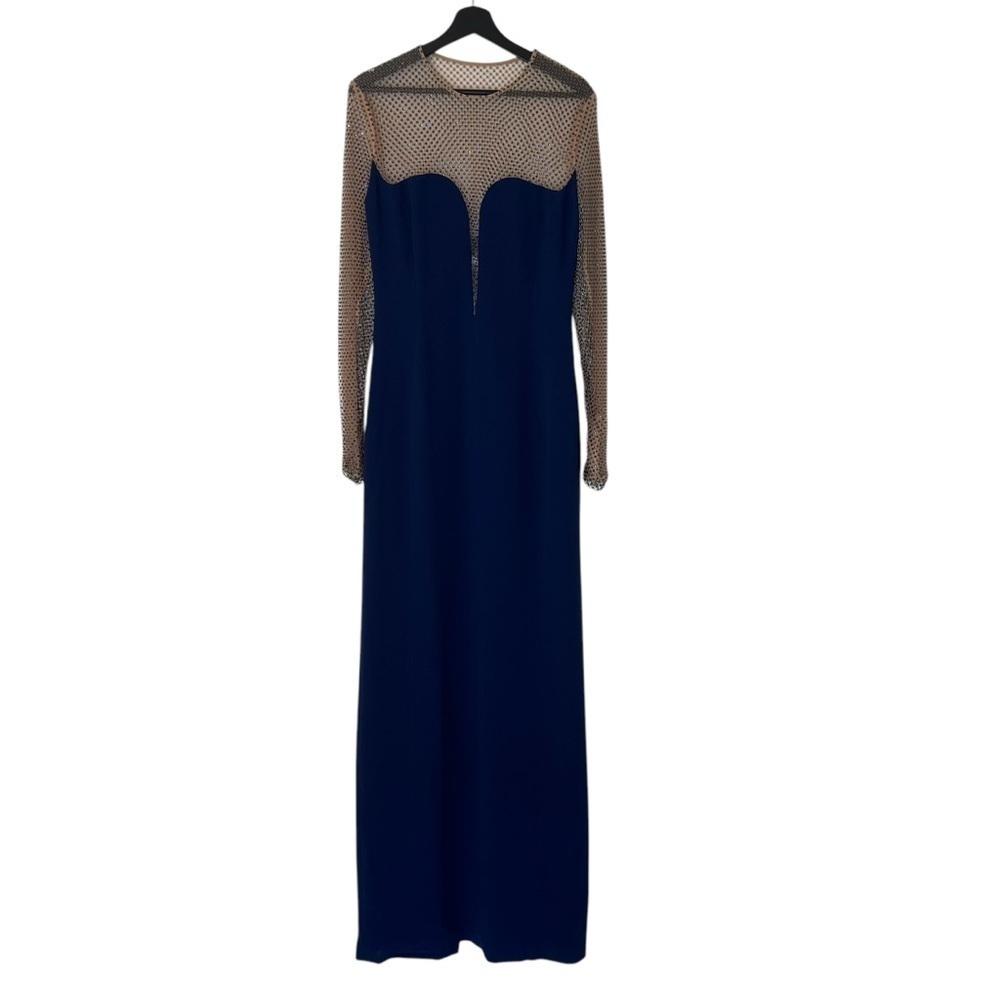 Stella McCartney Myah Embellished Long Sleeve Gown Evening Blue IT 44 US 8 NWT